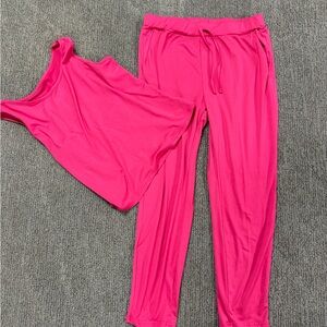 SHEIN Fuchsia Lounge Set